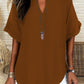 🎁New Arrival 50% OFF💥Women's Plain Short Sleeve Blouse, Casual Solid Color Top for Daily Wear