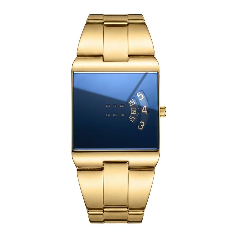 Dark Blue Face with Gold Band