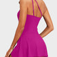 🎁New arrival 50% OFF🏖️🩱Women One Piece Swim Dress One Shoulder Swimsuit With Skirt