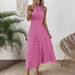 👗New Arrival 50% OFF🍊 Retro Polka Dot Halter Dress – Flowy Pleated Skirt & High Waist – Flattering & Breezy 🍋