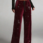 🎁New arrival 50% OFF💥Women's Sequin Sparkle Wide Leg Pants with Elastic Waistband