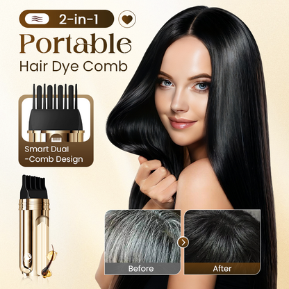 💗LAST DAY SALE 50% OFF⚡50K+ SOLD💕2-in-1 Convenient Hair Dye Comb For Gray Hair