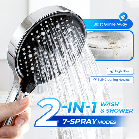 📢📢50% OFF !!!⏰🚿High-Pressure Adjustable Rainfall Shower Head - 360° Adjustable Angle, Easy-Clean Nozzles & Universal Fit for Refreshing Showers💦📦