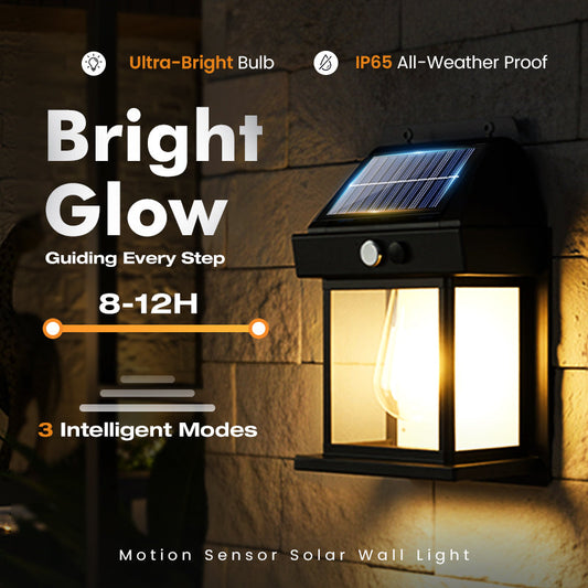 ⏳🔥LIMITED-TIME 50% OFF! ⏰Solar Wall Light with Motion Sensor – Weatherproof, Auto On/Off, Easy Install for Garden & Pathway 🌟