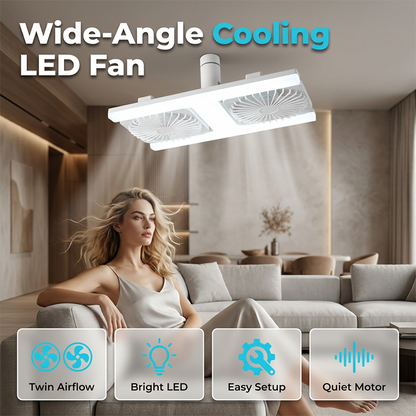 📢📢60% OFF !!!⏰Modern 2-in-1 LED Ceiling Fan Light