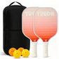 🥎 50% OFF NOW! 📢Gradient Pink Pickleball Set – 2 Fibreglass Paddles, 4 Pickle Balls & Portable Carry Bag – USAPA Approved, Lightweight & Perfect for Beginners & Adults, Indoors & Outdoors ✨