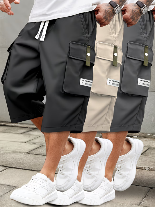 📢LAST DAY SALE 52% OFF !!⏳Men's Casual Drawstring Capri Cargo Pants