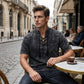 🎉LAST DAY SALE 57% OFF⚡👕Men Gothic Retro T-Shirt, Lace-up V-neck, Linen Pocket