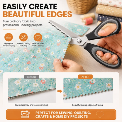 ✂️2026 HOT SALE🥳DIY Serrated Sewing Scissors – Precise and Easy to Use