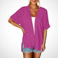 🔥Summer Hot Sale 50％ OFF🏳️‍🌈2026 New Stylish Flowy Short Sleeve Cardigan✈️Buy 2 Free Shipping