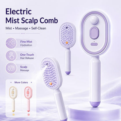 💖LAST DAY SALE ONLY ￡14.99!!💖ProGlide™🇬🇧 Scalp Massager Comb💆‍♀️Self-Cleaning 🧼, Tangle-Free ✂️ & Frizz-Control Hair Brush with Soothing Mist Spray