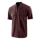 🎉LAST DAY SALE 57% OFF⚡👕Men Gothic Retro T-Shirt, Lace-up V-neck, Linen Pocket