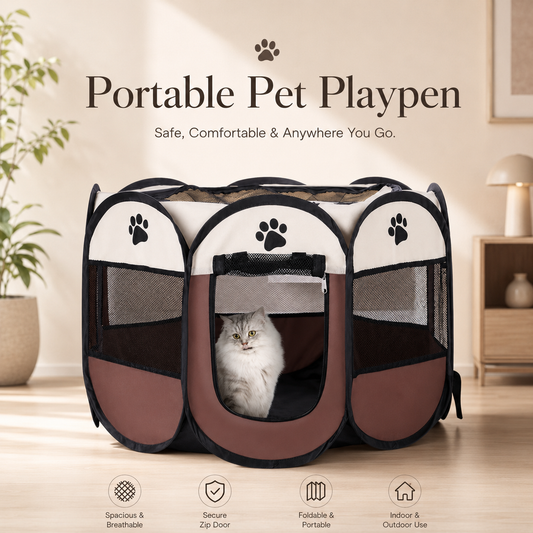 🔥 52% OFF 🐾 Summer Pet Portable Playpen – Breathable Mesh, Foldable Design & Indoor/Outdoor Comfort ✨