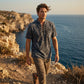 🎉LAST DAY SALE 57% OFF⚡👕Men Gothic Retro T-Shirt, Lace-up V-neck, Linen Pocket