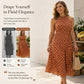 👗New Arrival 50% OFF🍊 Retro Polka Dot Halter Dress – Flowy Pleated Skirt & High Waist – Flattering & Breezy 🍋