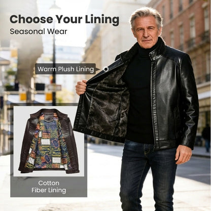 🎁2026 New Arrivals 50% OFF💥Men’s Warm Plush Lining Leather Jacket Coat🔥