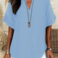 🎁New Arrival 50% OFF💥Women's Plain Short Sleeve Blouse, Casual Solid Color Top for Daily Wear