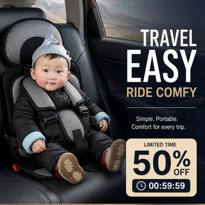 📢📢52% OFF !! ⏰Portable Car Seat – 5-Point Safe, Folds Anywhere