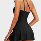 🎁New arrival 50% OFF🏖️🩱Women One Piece Swim Dress One Shoulder Swimsuit With Skirt