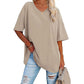 🌷2026 Summer Sale 55% OFF☀️Tankaneo Women's Plus Size V Neck T Shirts Summer Half Sleeve Tees Casual Loose Fit Cotton Tunic Top