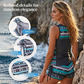 ⏰LAST DAY 57% OFF - Miraclesuit Women's Tummy Control Tankini Set with Built-In Bra – Flattering Boho Swimwear with Shorts🔥