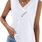 💐2026 New Arrivals 50% OFF💥 Women’s Button Down V Neck Loose Fit Tank Top