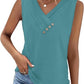 💐2026 New Arrivals 50% OFF💥 Women’s Button Down V Neck Loose Fit Tank Top