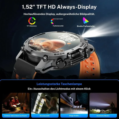 🎁New arrival 50% OFF💥⌚1.52" HD smartwatch for men – Phone calls and music control – Multiple sports modes – IP68 waterproof – Long battery life