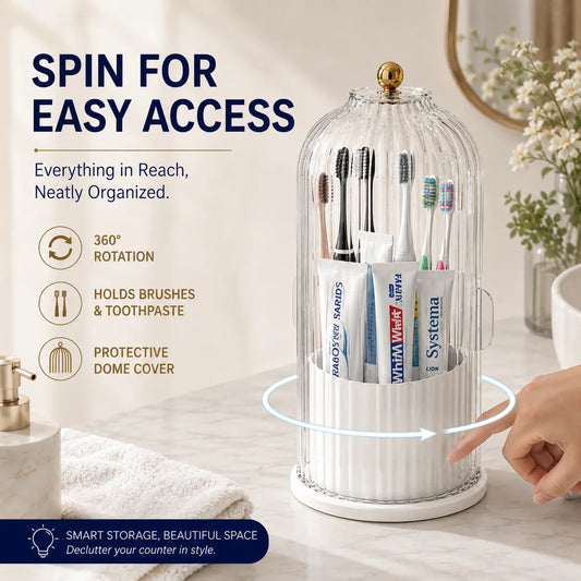 💄 LIMITED-TIME 55% OFF! 💧 Save Counter Space & Keep Brushes Clean – Wall-Mountable Toothbrush Holder