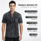 🎉LAST DAY SALE 57% OFF⚡👕Men Gothic Retro T-Shirt, Lace-up V-neck, Linen Pocket