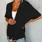 🔥Summer Hot Sale 50％ OFF🏳️‍🌈2026 New Stylish Flowy Short Sleeve Cardigan✈️Buy 2 Free Shipping