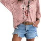 🔥Hot Sale-Womens Bohemian-Inspired Beige Crochet Top with V-Neck