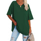 🌷2026 Summer Sale 55% OFF☀️Tankaneo Women's Plus Size V Neck T Shirts Summer Half Sleeve Tees Casual Loose Fit Cotton Tunic Top