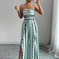 👗 New Arrival 56% OFF! 💥 Geometric Jumpsuit with Halter Neckline & Side Slit – Unique print & elastic back – Versatile, perfect for summer parties or resort wear ✨