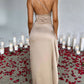 🎁New arrival 57% OFF💥Fits Your Curves Satin One Shoulder Drape Slit Maxi Dress
