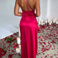 🎁New arrival 57% OFF💥Fits Your Curves Satin One Shoulder Drape Slit Maxi Dress