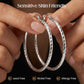 Diamond-Cut Hoop Earrings for Women👑