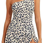 🎁New arrival 50% OFF🏖️🩱Women One Piece Swim Dress One Shoulder Swimsuit With Skirt