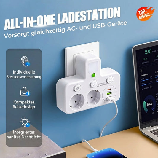 📢📢50 %  RABATT !! ⏰Intelligente Steckdosenleiste mit USB-Anschlüssen