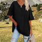 🌷2026 Summer Sale 55% OFF☀️Tankaneo Women's Plus Size V Neck T Shirts Summer Half Sleeve Tees Casual Loose Fit Cotton Tunic Top