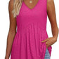 🎁New arrival 50% OFF💥Women Dressy Sleeveless V Neck Babydoll Tank Tops