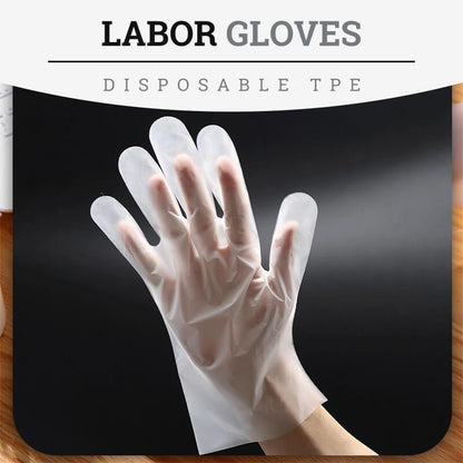 🧤2026 HOT SALE🥳Latex-Free & Food Safe – 100 Disposable TPE Gloves for Kitchen, Cleaning & More