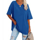 🌷2026 Summer Sale 55% OFF☀️Tankaneo Women's Plus Size V Neck T Shirts Summer Half Sleeve Tees Casual Loose Fit Cotton Tunic Top