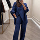 💗LAST DAY SALE 60% OFF⚡Women's 2-piece set – Asymmetrical sweater + wide-leg pants, relaxed fit and soft fabric, ultra comfortable 👚✨