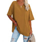 🌷2026 Summer Sale 55% OFF☀️Tankaneo Women's Plus Size V Neck T Shirts Summer Half Sleeve Tees Casual Loose Fit Cotton Tunic Top