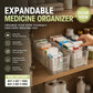🎉BUY MORE GET MORE FREE🎁Transparent Expandable Medicine Organizer — expandable, perfect for a tidy medicine cabinet 💊🗄️