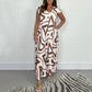 🎁New Arrivals 50% OFF💥Ruffled Geometric Print Jumpsuit✨Women's Summer Wide-Leg Casual Wear