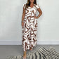🎁New Arrivals 50% OFF💥Ruffled Geometric Print Jumpsuit✨Women's Summer Wide-Leg Casual Wear