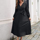🎁New arrival 50% OFF💥Women's Long Length Pleated Wrap Tie Dress
