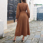 🎁New arrival 50% OFF💥Women's Long Length Pleated Wrap Tie Dress